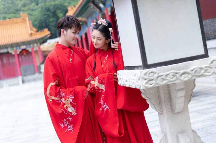 汉服情侣装 古装2021春秋新品 婚礼服cp装套装复古汉元素拍照旅游