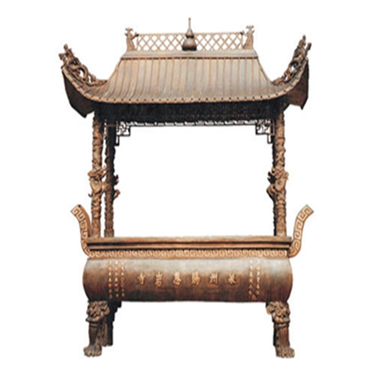 定制道教八龙柱寺庙大型香炉寺院宗教户外铸铁带盖长方形宗祠香炉