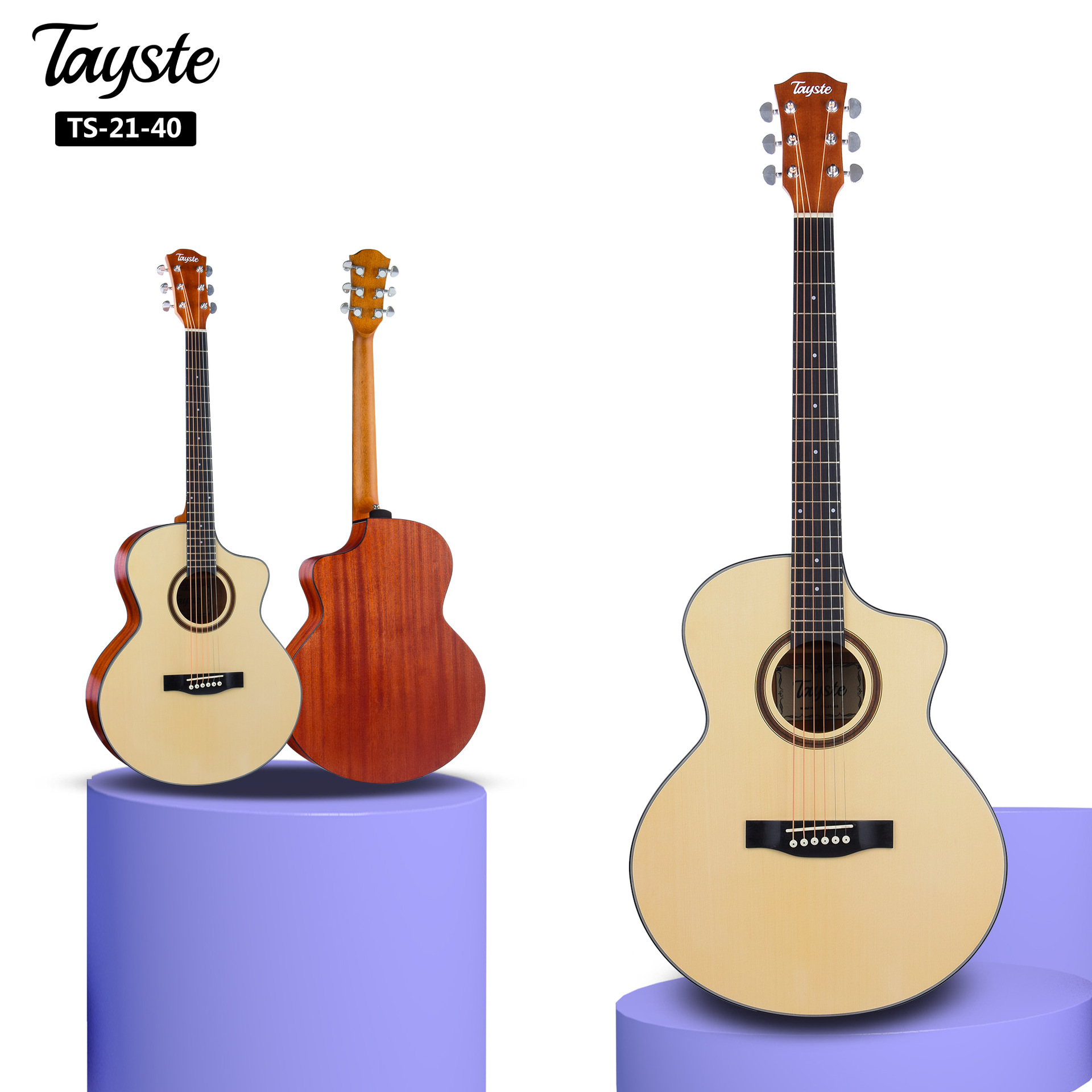 热卖jf桶40寸缺角电箱吉他 演奏弹唱民谣吉他 哑光吉他厂批发直销-阿