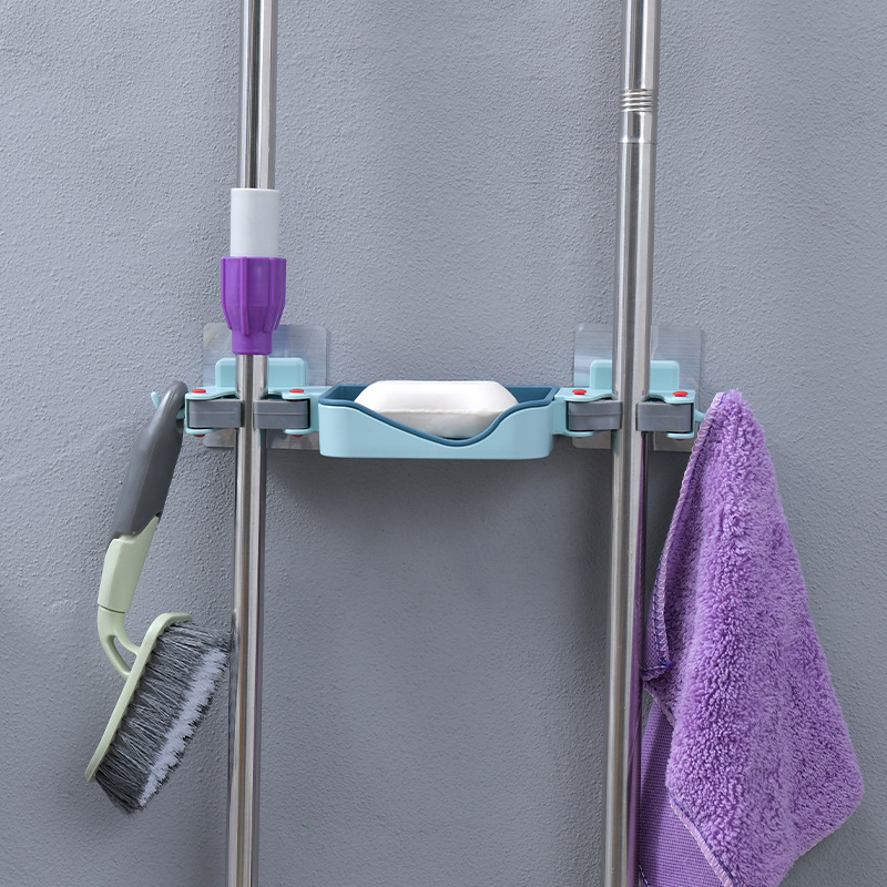 2880拖把架收纳拖把挂钩卫生间浴室壁挂扫把挂架拖把夹