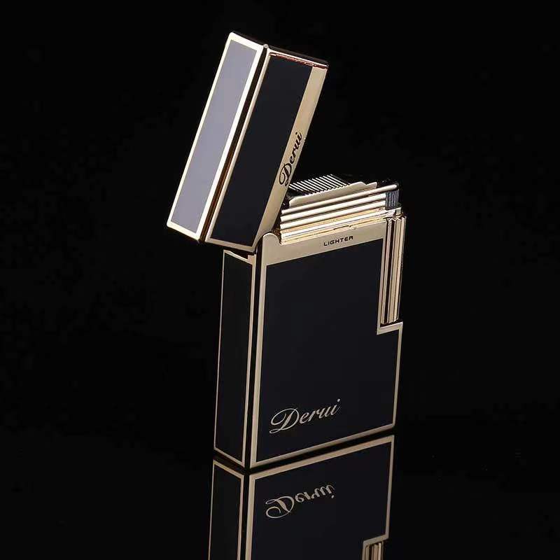 德瑞rf1009品牌朗声充气打火机金属侧滑砂轮个性定制男士厂家批发