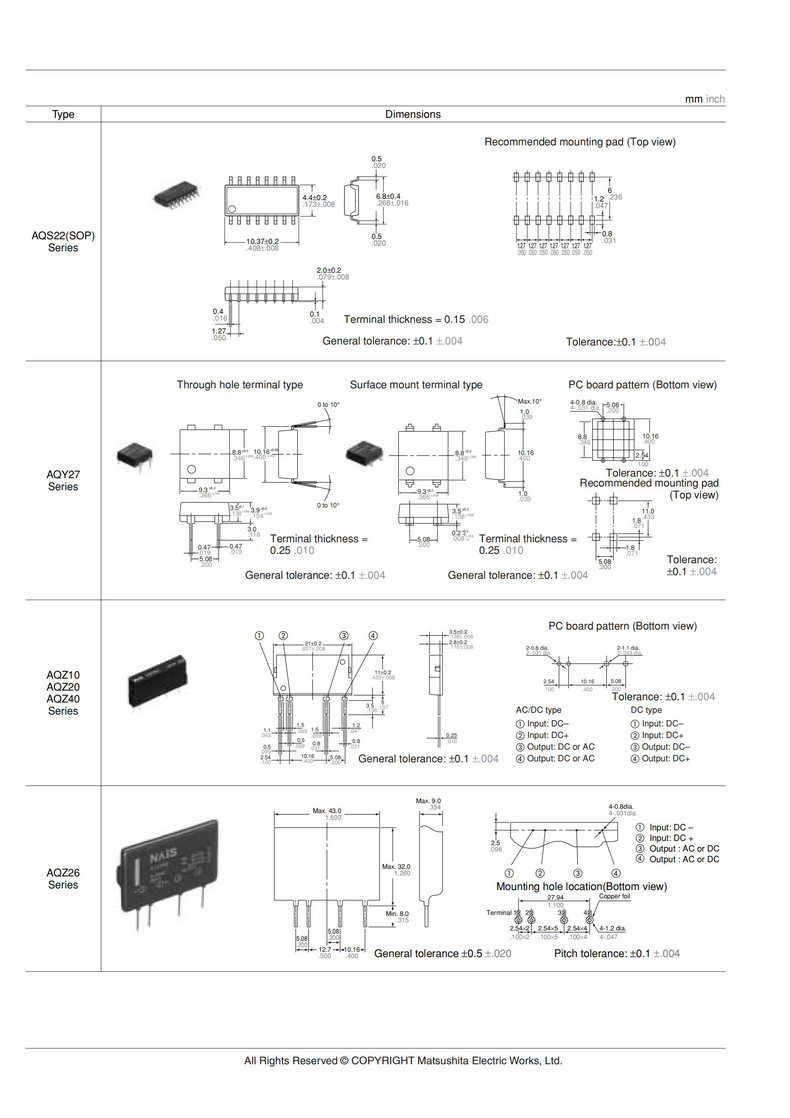 正品现货aqw212ehax 松下ac,dc输出固态继电器 进口光耦继电器
