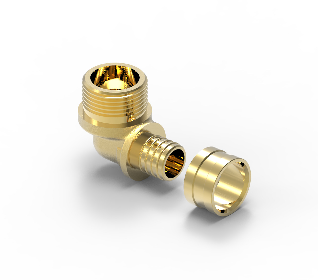 地暖 螺纹欧标 黄铜 滑紧管件 地暖管道连接