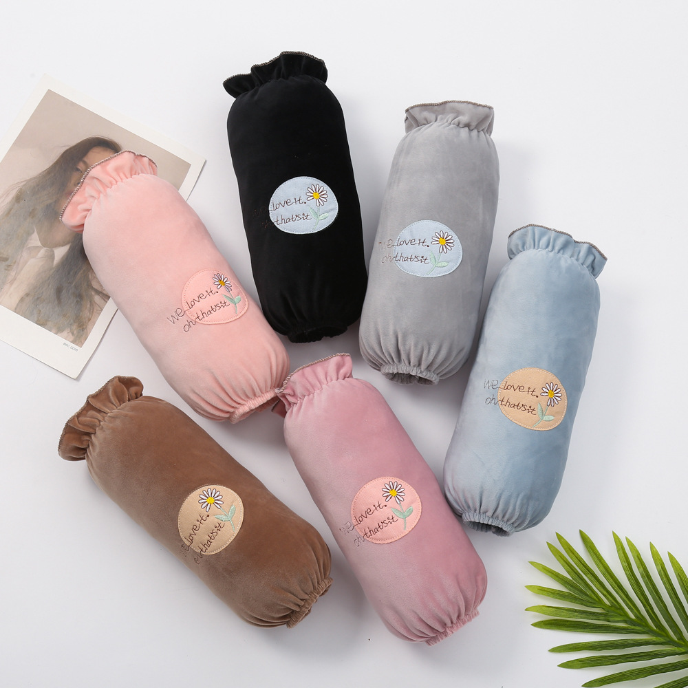 韩版时尚袖套女 可爱秋冬个性学生护袖 厨房防污成人工作长款套袖