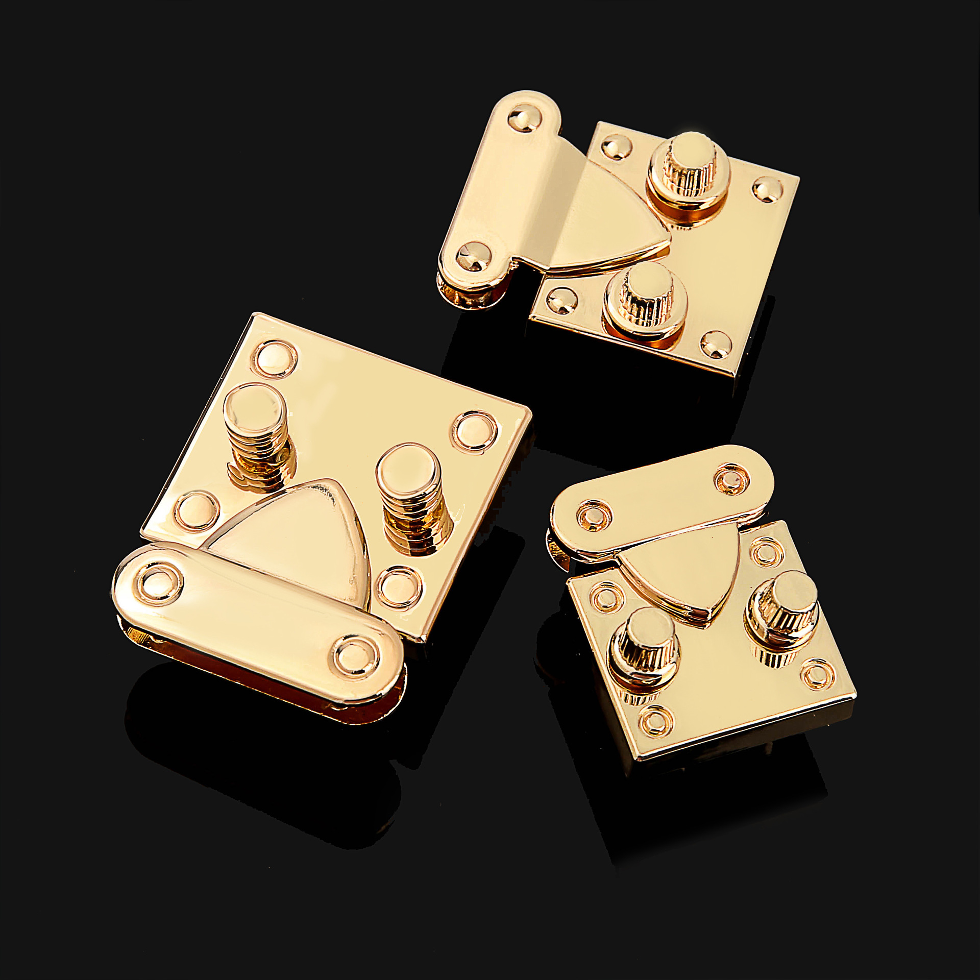 乐兴五金 箱包按锁 按钮合金锁 弹力锁扣 制动锁扣 按锁