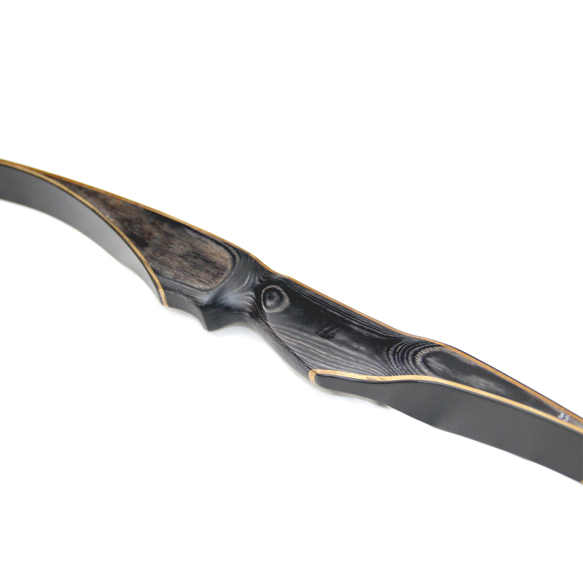 黑猎人一体d形长弓幽灵鸟传统美猎弓箭户外射击器材装备成人入门