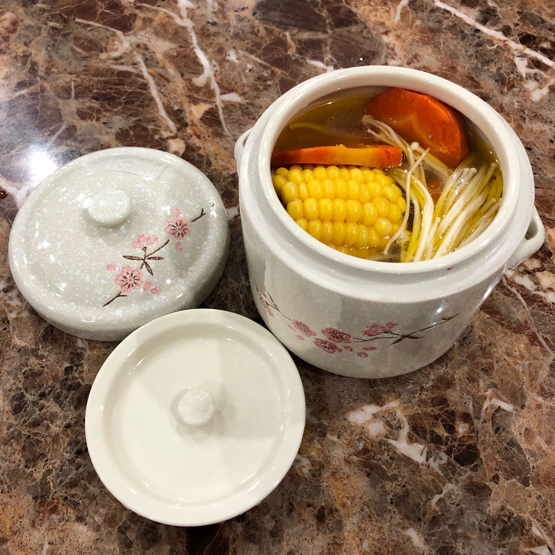 家用雪花釉陶瓷炖盅蒸蛋碗双耳炖罐双盖甜品炖汤盅日韩隔水炖盅