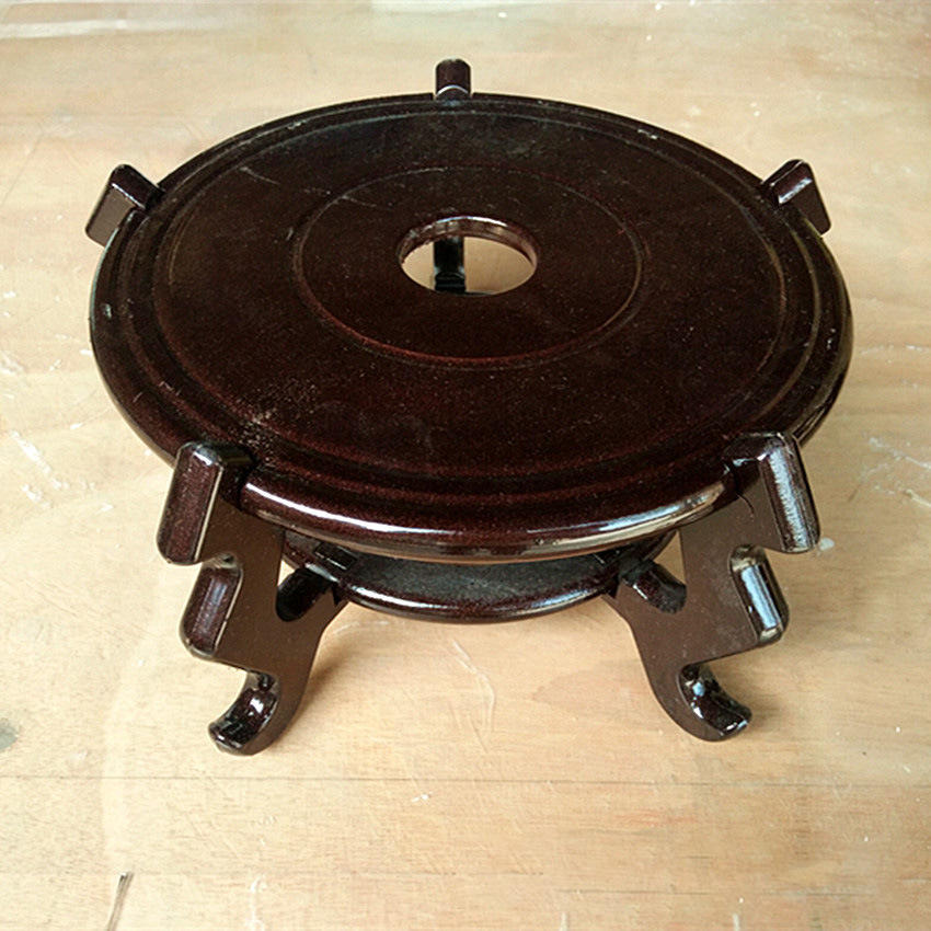 仿古底座花盆工艺品底座鱼缸花瓶底座架子酒坛架圆形塑料花架