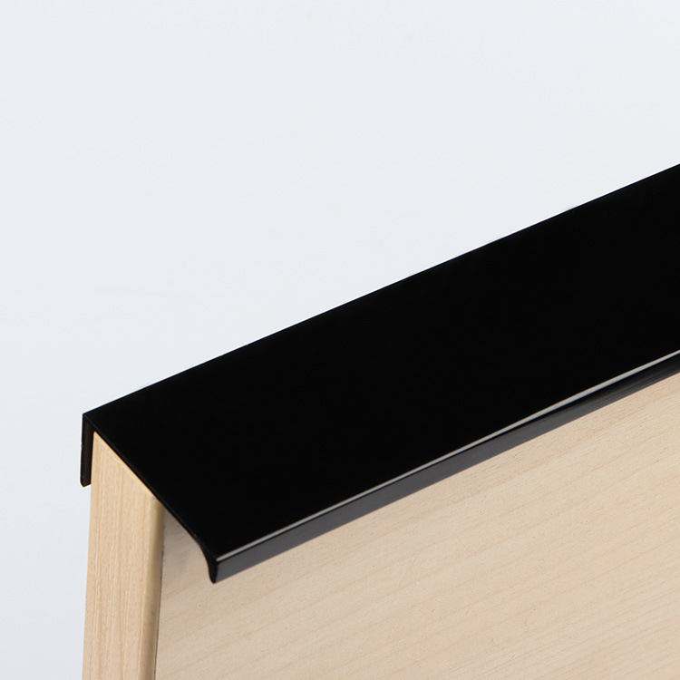 现代简约隐形橱柜门抽屉衣柜拉手铝合金拉手柜门封边加长拉手黑色
