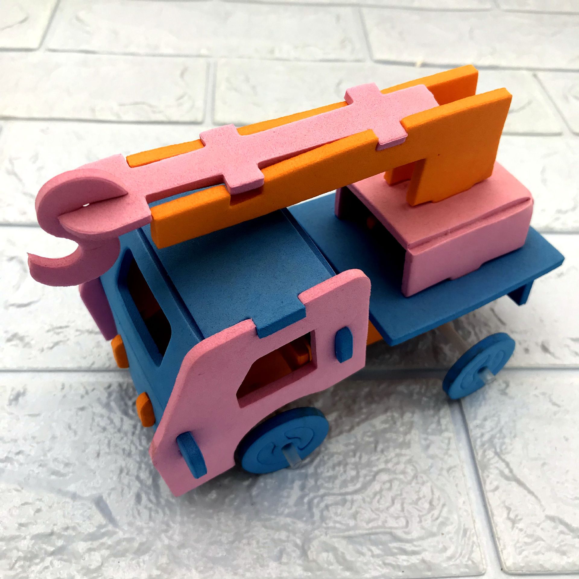 汽车拼图汽车模型幼儿手工eva模型汽车拼装儿童制作diy益智玩具