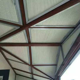 手动蜂巢帘定制 阳光房防水遮阳蜂巢帘 无纺布电动遮阳顶帘