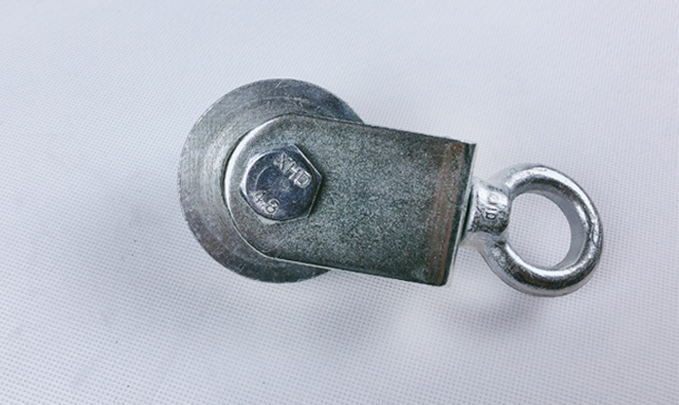 滑轮吊环钢丝绳吊钩轴承滑车微型u槽健身放线大棚滑轮起重家用