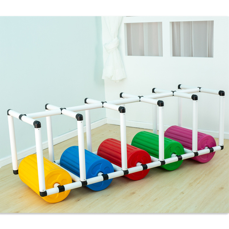 批发新款幼儿园滚筒协力车儿童团队合作滚水车感统训练器材