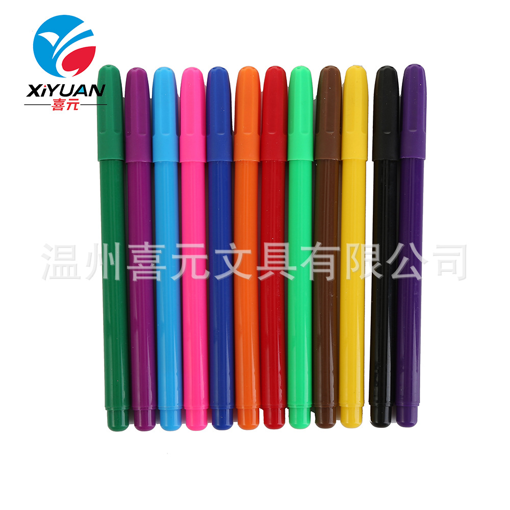 厂家直销12色油性记号笔  12色不可擦记号笔唛头笔可批发