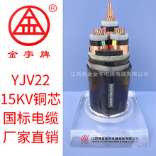 厂家直销YJLV22钢带铠装国标铝铜芯电力电缆中低压江西金字牌15KV