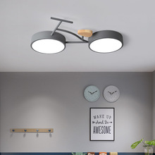 儿童灯卧室灯 北欧简约创意小孩男童房间吸顶灯led自行车造型灯具