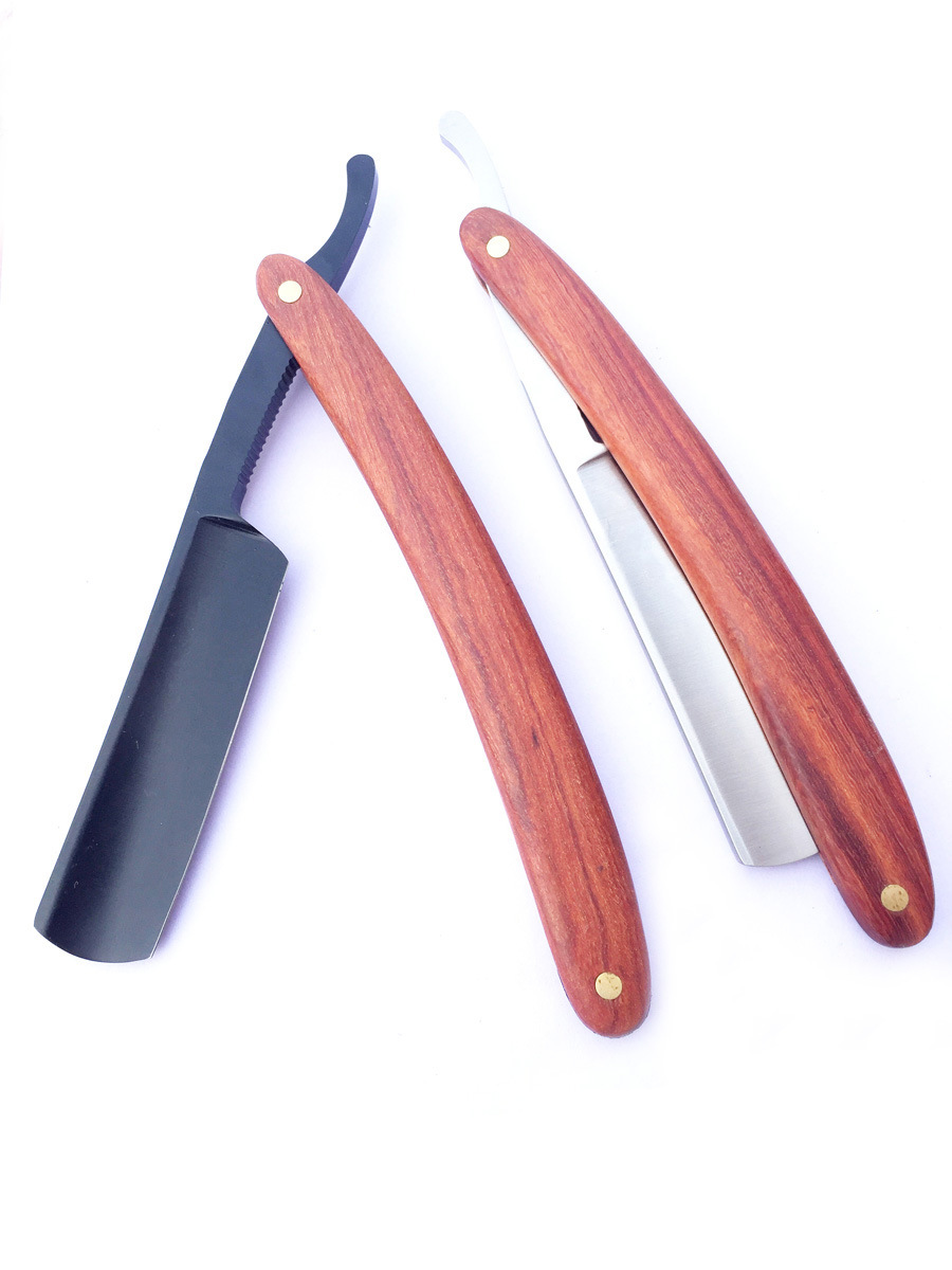 高档酸枝木剃刀老式手动剃刀美发剃刀刮胡刀传统刮脸刀剃头刀