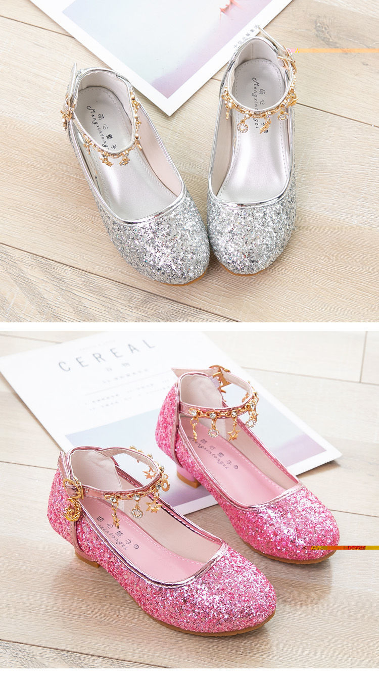 百搭女童公主鞋高跟钢琴表演出皮鞋小女孩礼服鞋子走秀单鞋儿童水