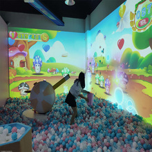 厂家新款淘气堡砸球互动投影游戏机墙面射击儿童乐园亲子体验馆