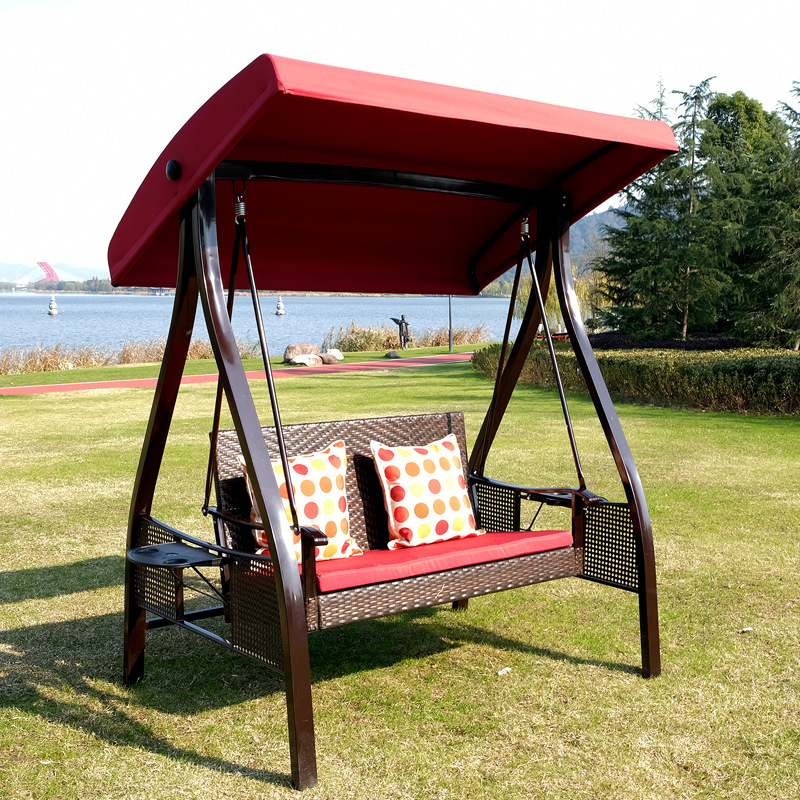 户外双人秋千吊椅室内阳台三人摇摇椅庭院摇床户外成人秋千批发