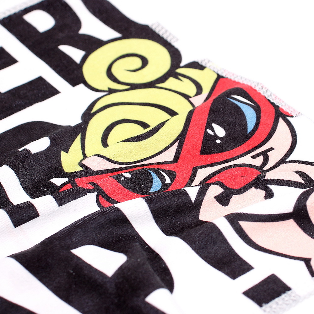 新款潮牌定制款黑超卡通字母小方巾儿童手帕察男童女童中巾