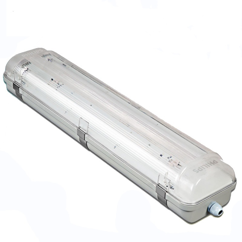 飞利浦三防灯tcw097双管三防灯58w防水防尘支架灯1.2米三防支架