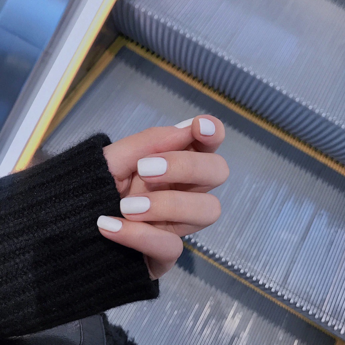 栢格韵388磨砂白色指甲贴 学生礼物新娘美甲甲片 送胶水美甲贴片