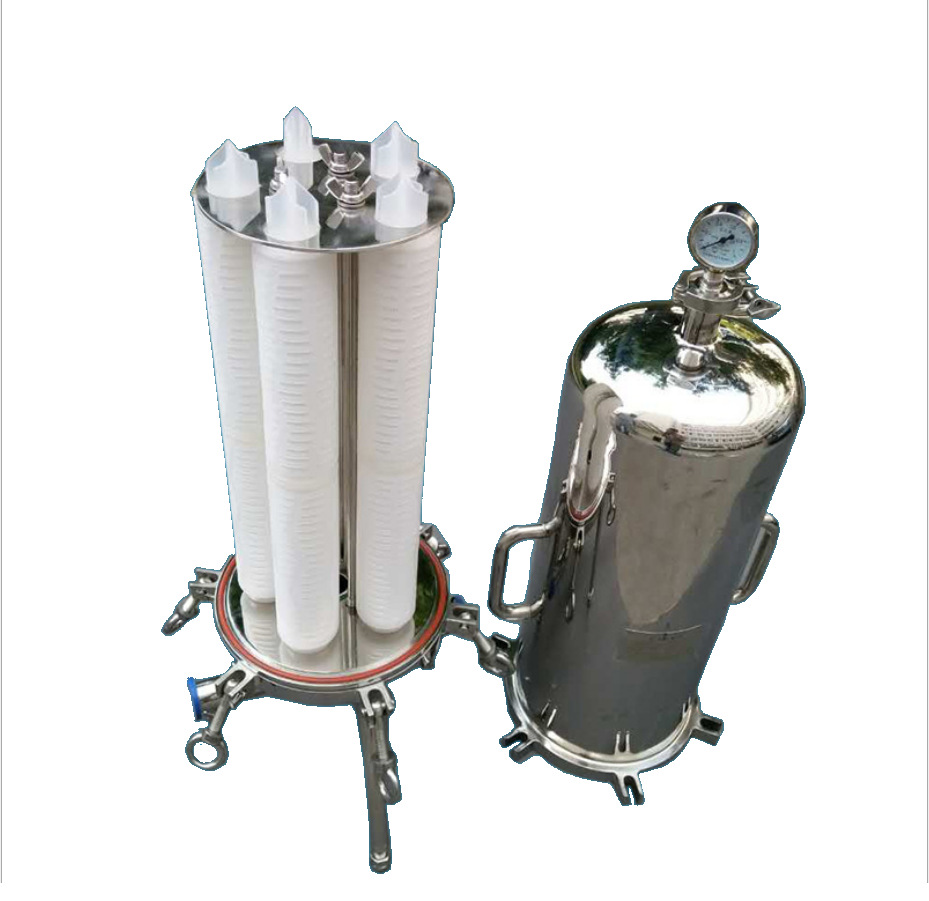 厂家直销卫生级微孔膜过滤器 ,单芯不锈钢微孔折叠式过滤器