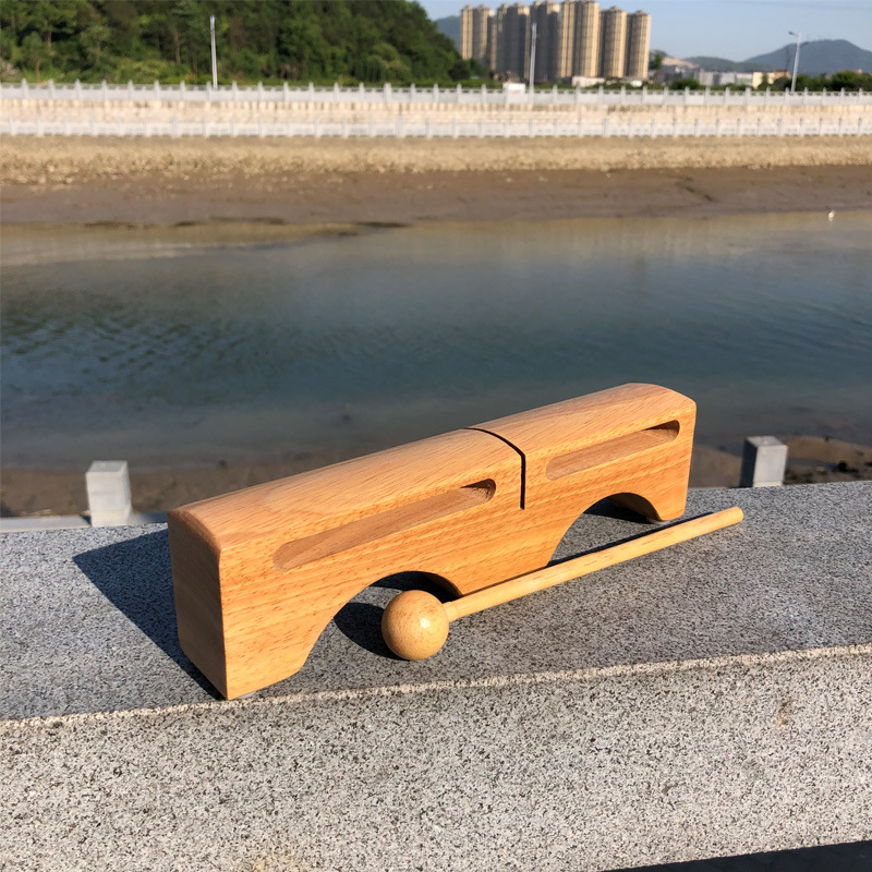精品奥尔夫打击乐器 大号橡木木枕 木质梆子高低音梆子 一件代发