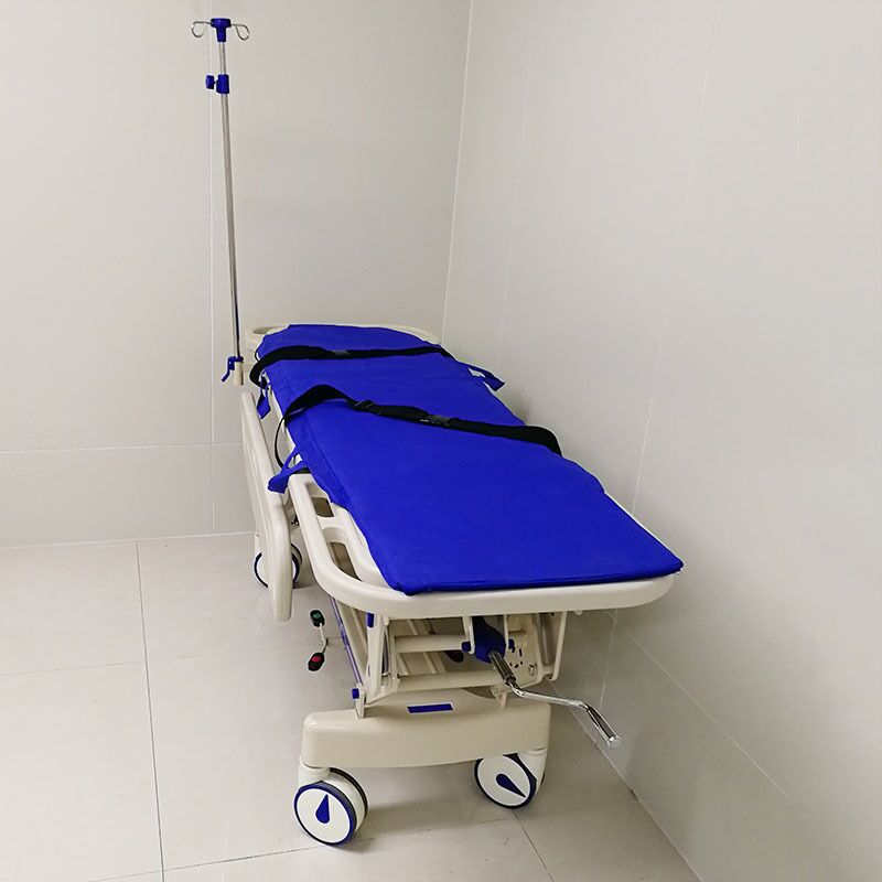 医用abs升降平车 急诊室转运车可升降起背急救车抢救车胃镜检查车