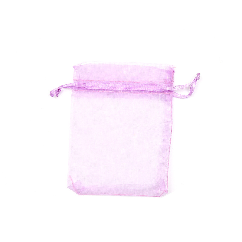 Spot Multi-Color Transparent Plain Drawstring Jewelry Ornament Mesh Bag Drawstring Wedding Candy Gift Packaging Mesh Bag