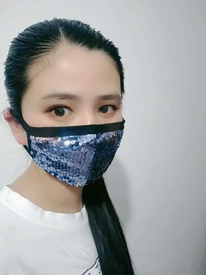 亮片纯棉口罩女防尘防晒夏季薄款透气可水洗速卖通男潮款时尚个性
