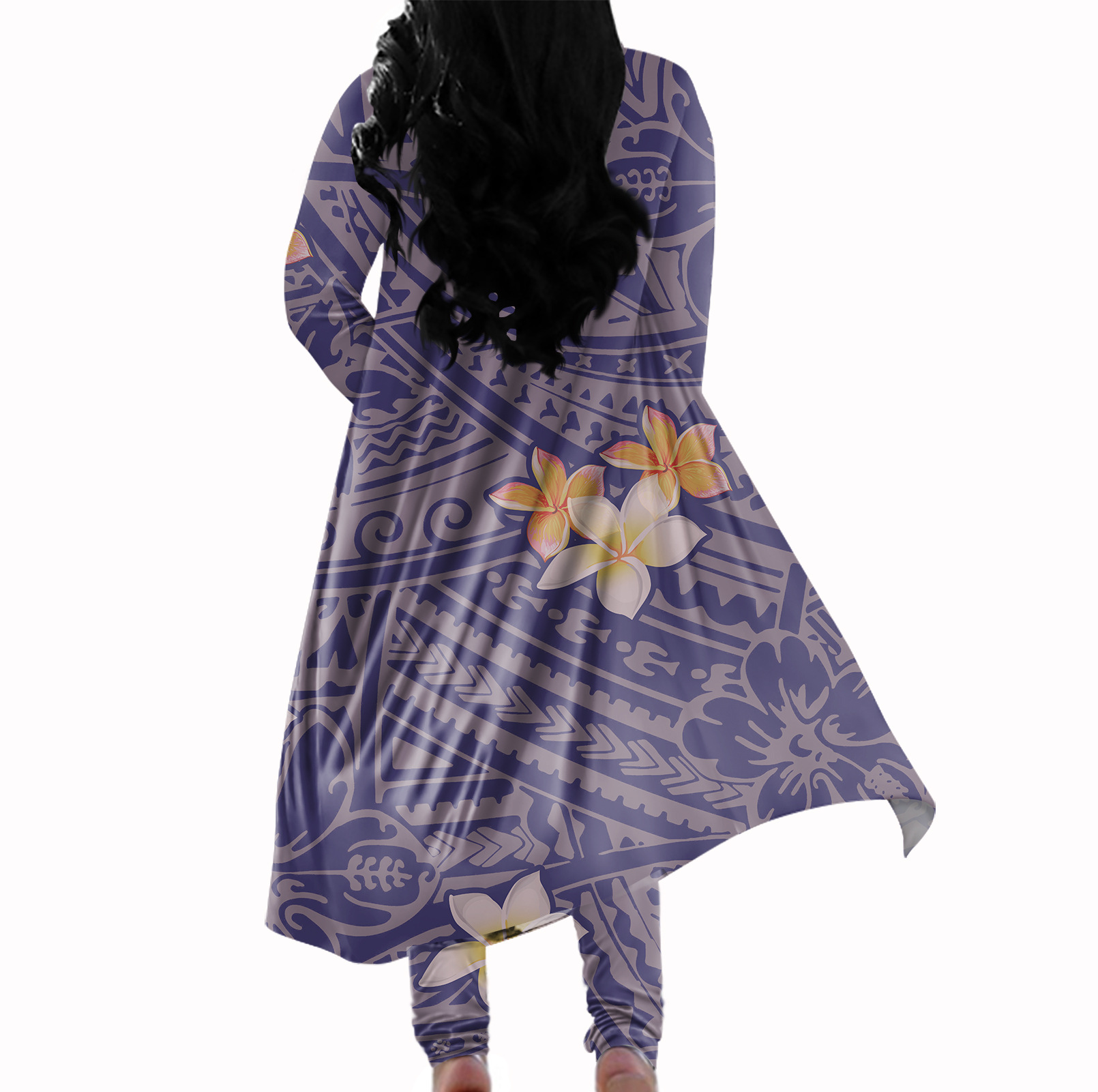 新款波利尼西亚速卖通长款披风cape女士外套polynesia长裤两件套