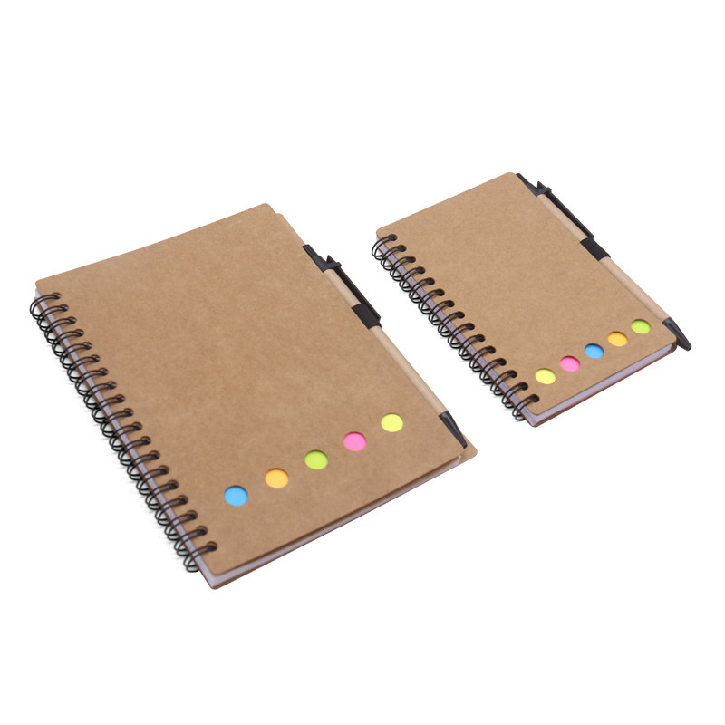 Coil Notebook Loose-Leaf Stationery Kraft Paper Removable Sticky Notes Stickers Creative Notebook Wholesale