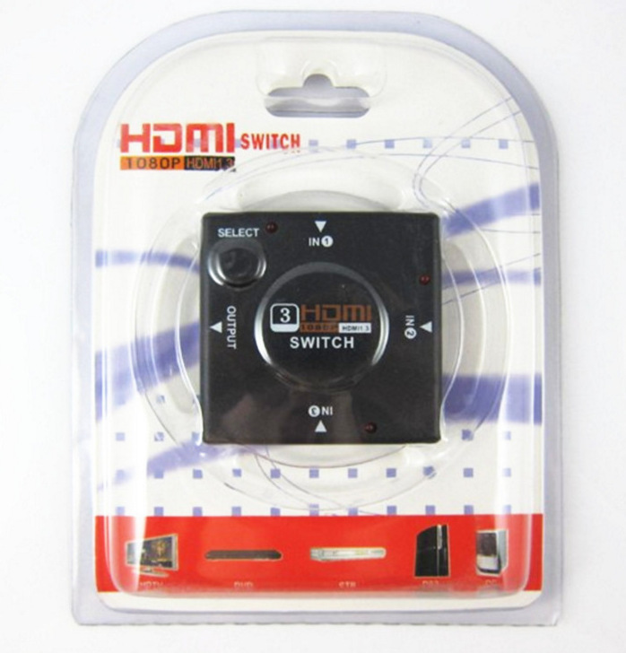 Hdmi Switcher 3-in-1 Hdmi Switcher 3-in-1-out Hdmi Switch Three-to-One Manual Switching