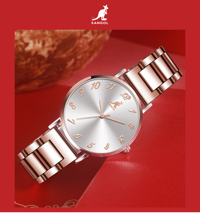 英国品牌坎戈尔袋鼠kangol全自动机械表女士手表学生防水抖音同款