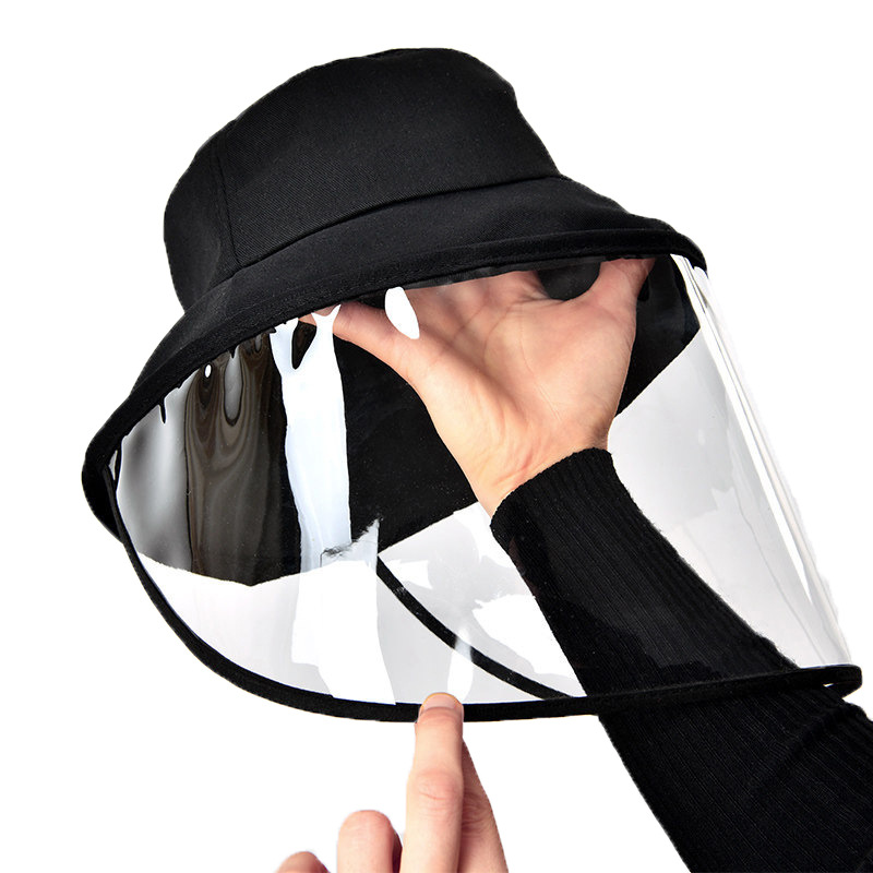2020新款复工防护帽防飞沫防疫渔夫帽春夏男女鸭舌帽子面罩遮脸帽