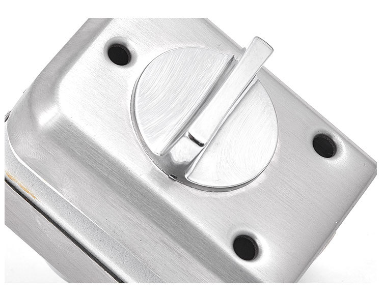 免开孔玻璃门插销锁办公室玻璃门防盗插锁具单门双开店面玻璃门锁