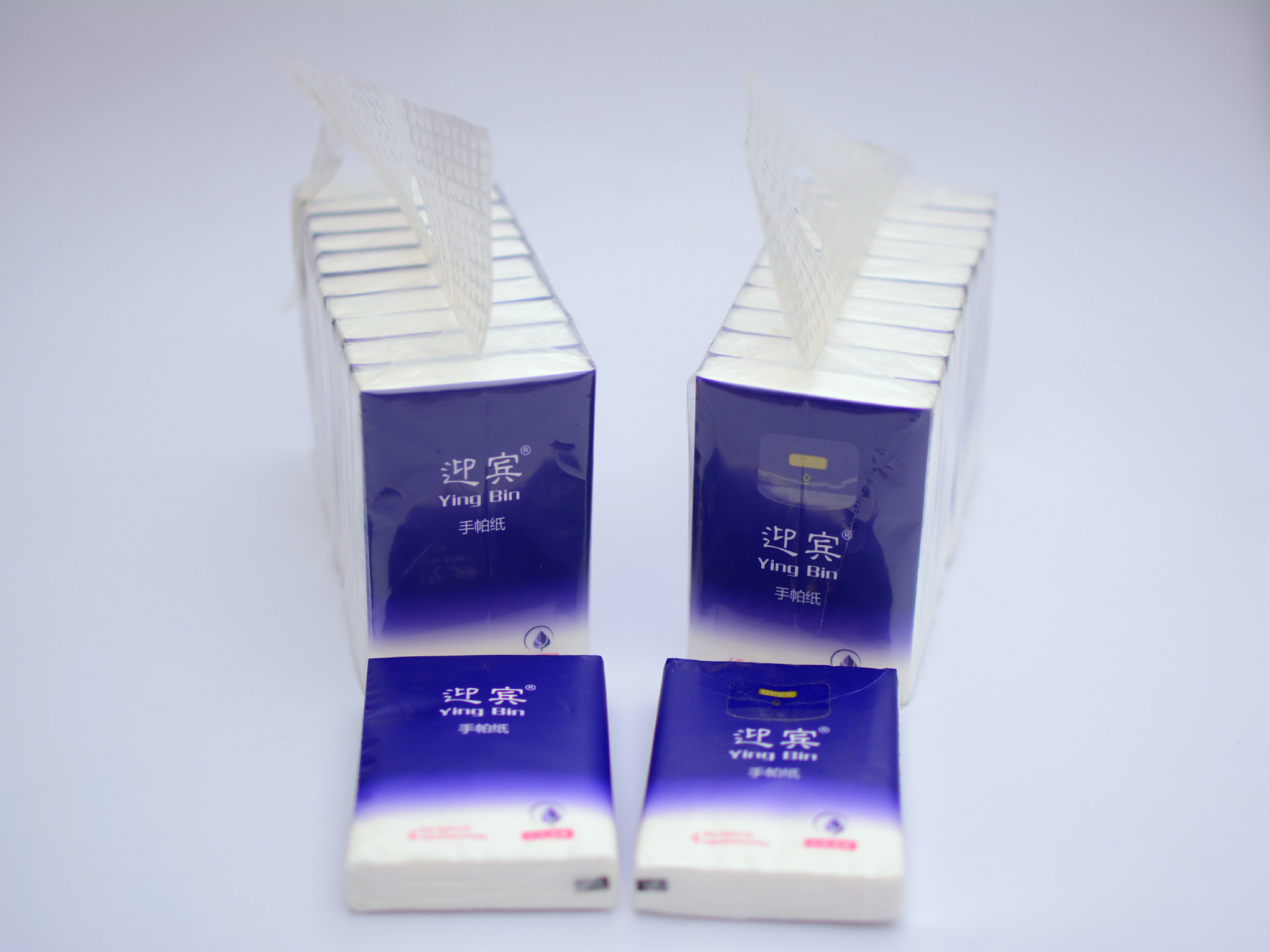 上学复课手帕纸v005蓝色经典超韧4层加厚餐巾纸湿水不烂便携10包-阿里