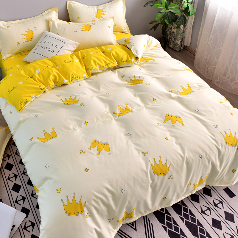 Three-Piece Bedding Set Gift Aloe Cotton Bed Sheet Quilt Cover Bed Sheet Four-Piece Set One Piece Dropshipping Factory Wholesale