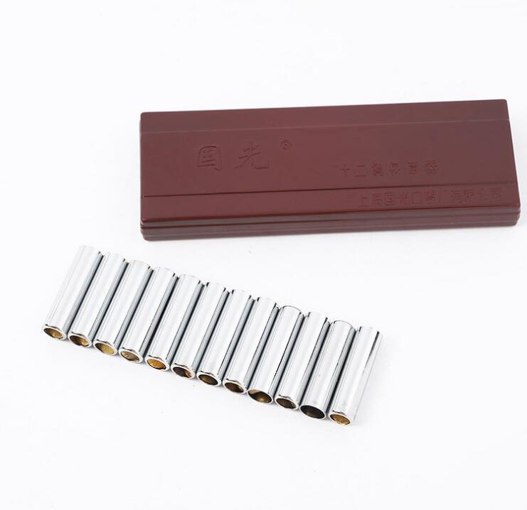 国光十二调校音器铜管定音哨12管定音笛12调铜管定音器tuner