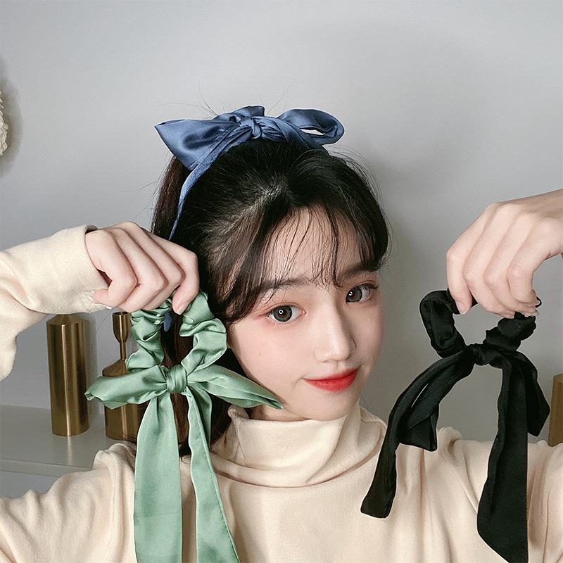 韩国网红少女可爱发绳扎马尾皮筋大蝴蝶结大肠发圈女简约气质头绳