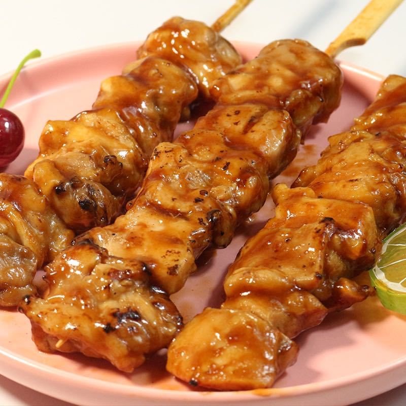 大成食品 霸王鸡肉串400g 5支装 罗森同款照烧鸡肉串冷冻加热即食