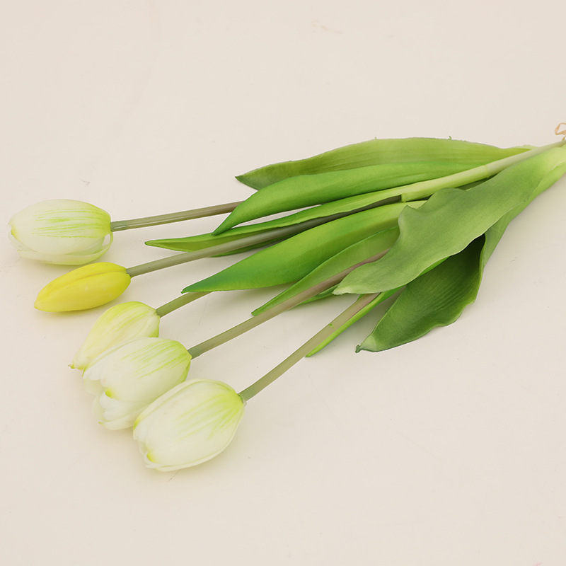 Mini Soft Plastic Tulip Pu Tulip Home Model Room Decoration Factory Artificial Flower Moisturizing Feel Tulip