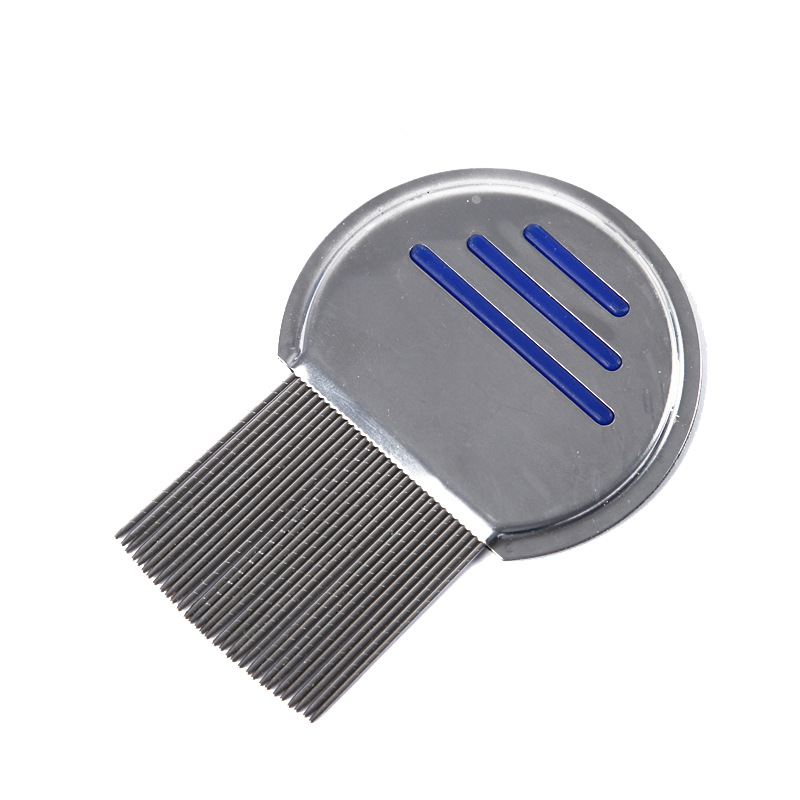 Factory Wholesale Stainless Steel Pet Comb Stainless Steel Three Bars Pet Brushing Dogs and Cats Flea Removal Knot Untying Comb Beauty Comb