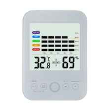 家用室内数显温湿度计触屏电子温度计湿度计卧室带颜色报警温度表