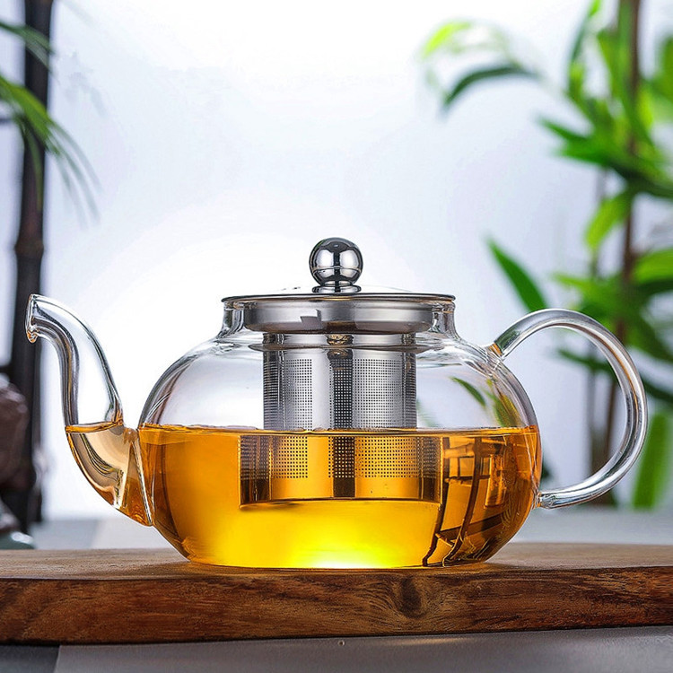 高硼硅玻璃茶壶玻璃泡茶壶小号水壶家用不锈钢过滤花茶茶具