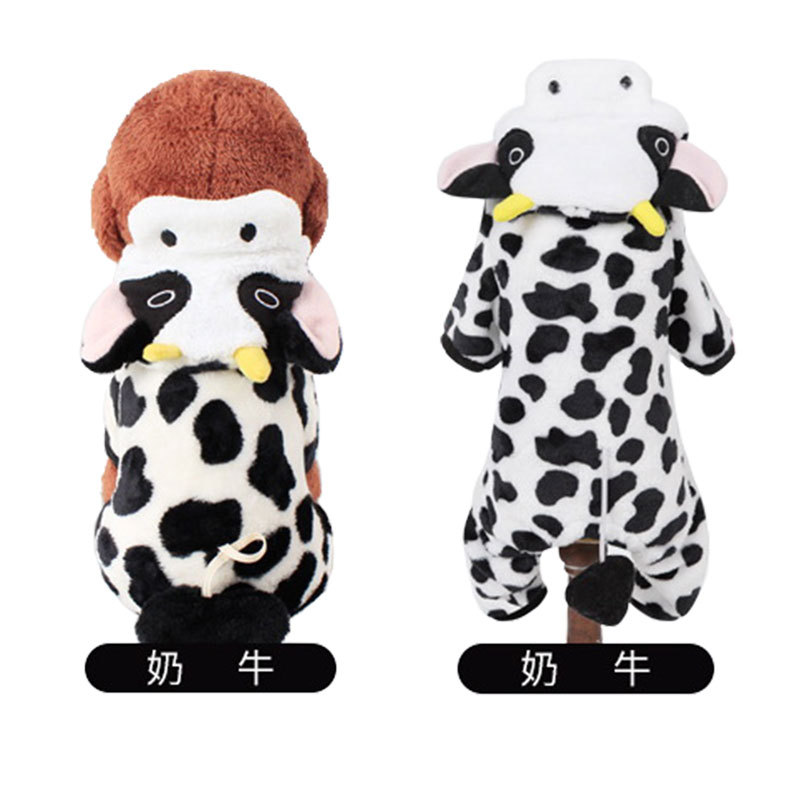 Pet Dog Clothes Autumn and Winter Thickened Warm Teddy Corgi Jarre Aero Bull Puppy Cat Winter Clothes Wholesale