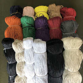 厂家直供蜡绳吊牌绳 彩色圆棉蜡绳蜡线1mm1.5mm2mm吊粒线国产蜡绳