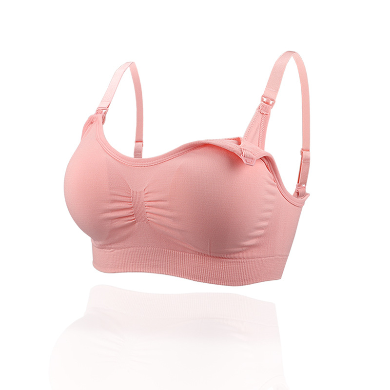 Front Buckle Seamless Nursing Bra Push-up Thin Comfortable Nursing Bra Underwear for Pregnant Women without Steel Ring